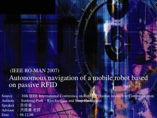 (IEEE RO-MAN 2007)