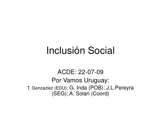 Inclusión Social