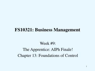 FS10321: Business Management