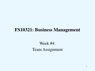 FS10321: Business Management