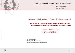 Sachsen-Anhalt weltweit – Alumni-Studentennetzwerk