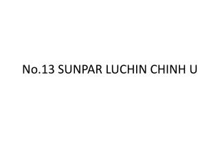 No.13 SUNPAR LUCHIN CHINH U