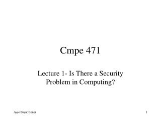 Cmpe 471