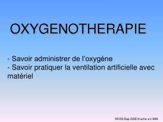 OXYGENOTHERAPIE