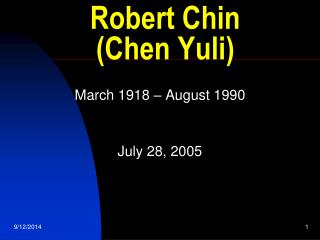 Robert Chin (Chen Yuli)