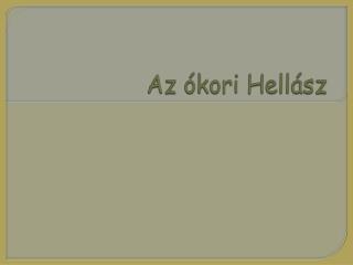 Az ókori Hellász