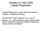 Chapter_6_Field_2005 Logistic Regression