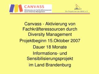 Canvass - Aktivierung von Fachkräfteressourcen durch Diversity Management