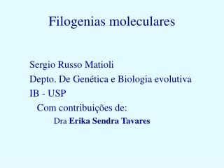Filogenias moleculares