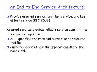 An End-to-End Service Architecture