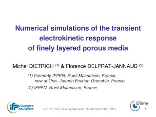 Numerical simulations of the transient electrokinetic response of finely layered porous media
