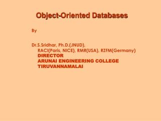 Object-Oriented Databases