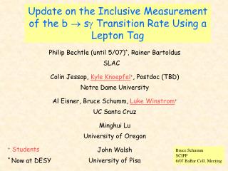Update on the Inclusive Measurement of the b  s Transition Rate Using a Lepton Tag