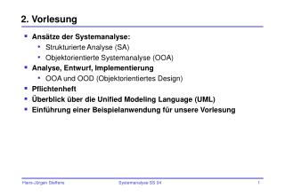 2. Vorlesung