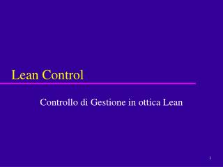 Lean Control