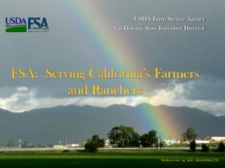 USDA Farm Service Agency Val Dolcini, State Executive Director