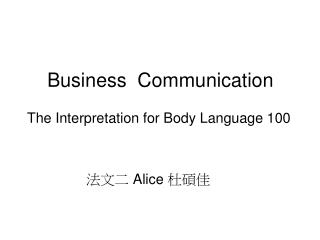 Business Communication