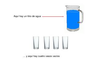 Aquí hay un litro de agua