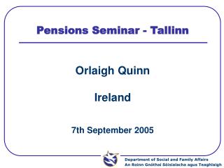 Pensions Seminar - Tallinn