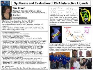 Recent Publications and Presentations: