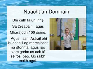 Nuacht an Domhain