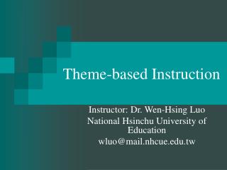 Theme-based Instruction