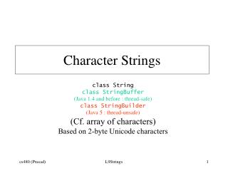 Character Strings
