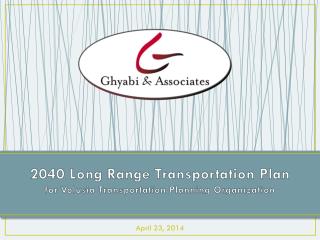 2040 Long Range Transportation Plan for Volusia Transportation Planning Organization