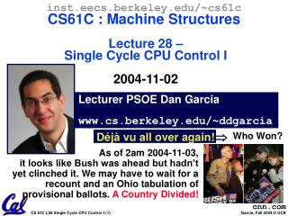 Lecturer PSOE Dan Garcia cs.berkeley/~ddgarcia