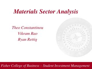 Materials Sector Analysis