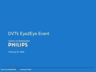 DVTk Eye2Eye Event