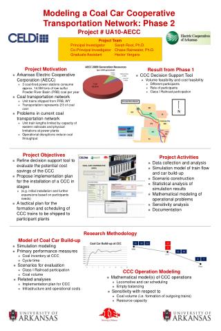 Modeling a Coal Car Cooperative Transportation Network: Phase 2 Project # UA10-AECC