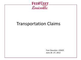 Transportation Claims