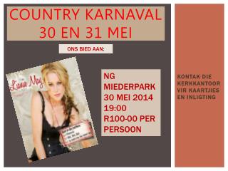 COUNTRY KARNAVAL 30 EN 31 MEI