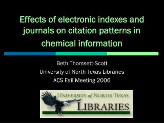 Effects of electronic indexes and journals on citation patterns in chemical information