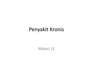 Penyakit Kronis