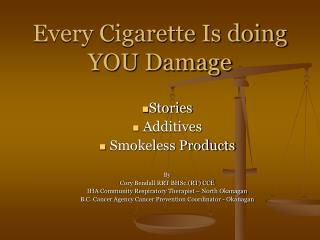 Every Cigarette Is doing YOU Damage