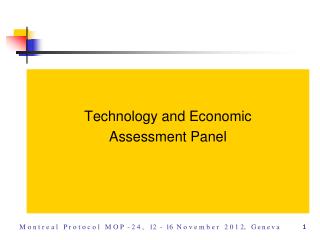 Technology and Economic Assessment Panel