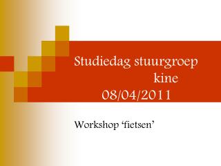 Studiedag stuurgroep kine 08/04/2011