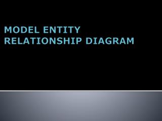 MODEL ENTITY RELATIONSHIP DIAGRAM