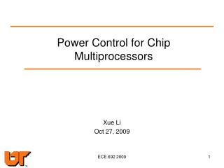 Power Control for Chip Multiprocessors