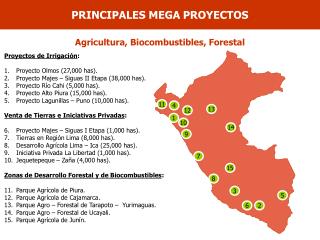 Proyectos de Irrigación : Proyecto Olmos (27,000 has).