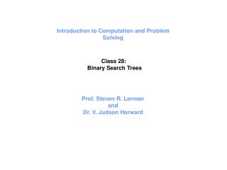 Introduction to Computation and Problem Solving