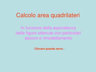 Calcolo area quadrilateri