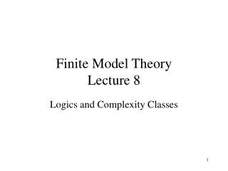 Finite Model Theory Lecture 8