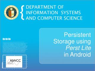 Persistent Storage using Perst Lite in Android