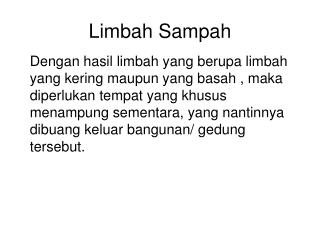 Limbah Sampah