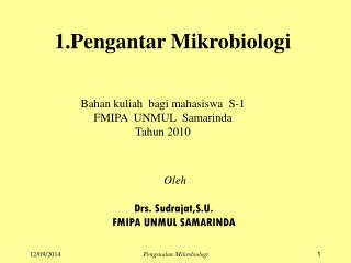 1. Pengantar Mikrobiologi