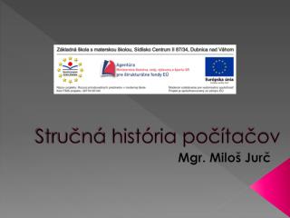 Stručná história počítačov