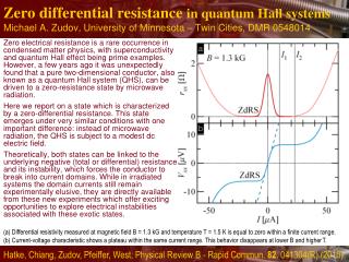 Hatke, Chiang, Zudov, Pfeiffer, West, Physical Review B - Rapid Commun. 82 , 041304(R) (2010)